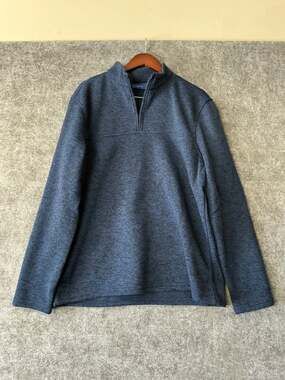 NWT Apt. 9 Blue Beauty Quarter 1/4 Zip Pullover Sweater Men's Size XL